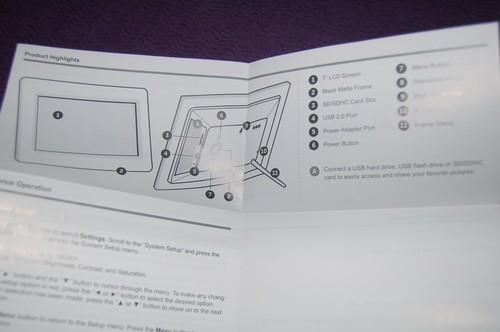 Aluratek 7" Digital Photo Frame Black w/usb drive - Picture 7 of 7