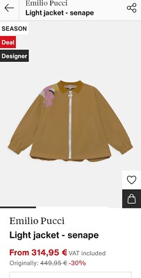 Emilio Pucci  Kinder Jacke Gr 8 A