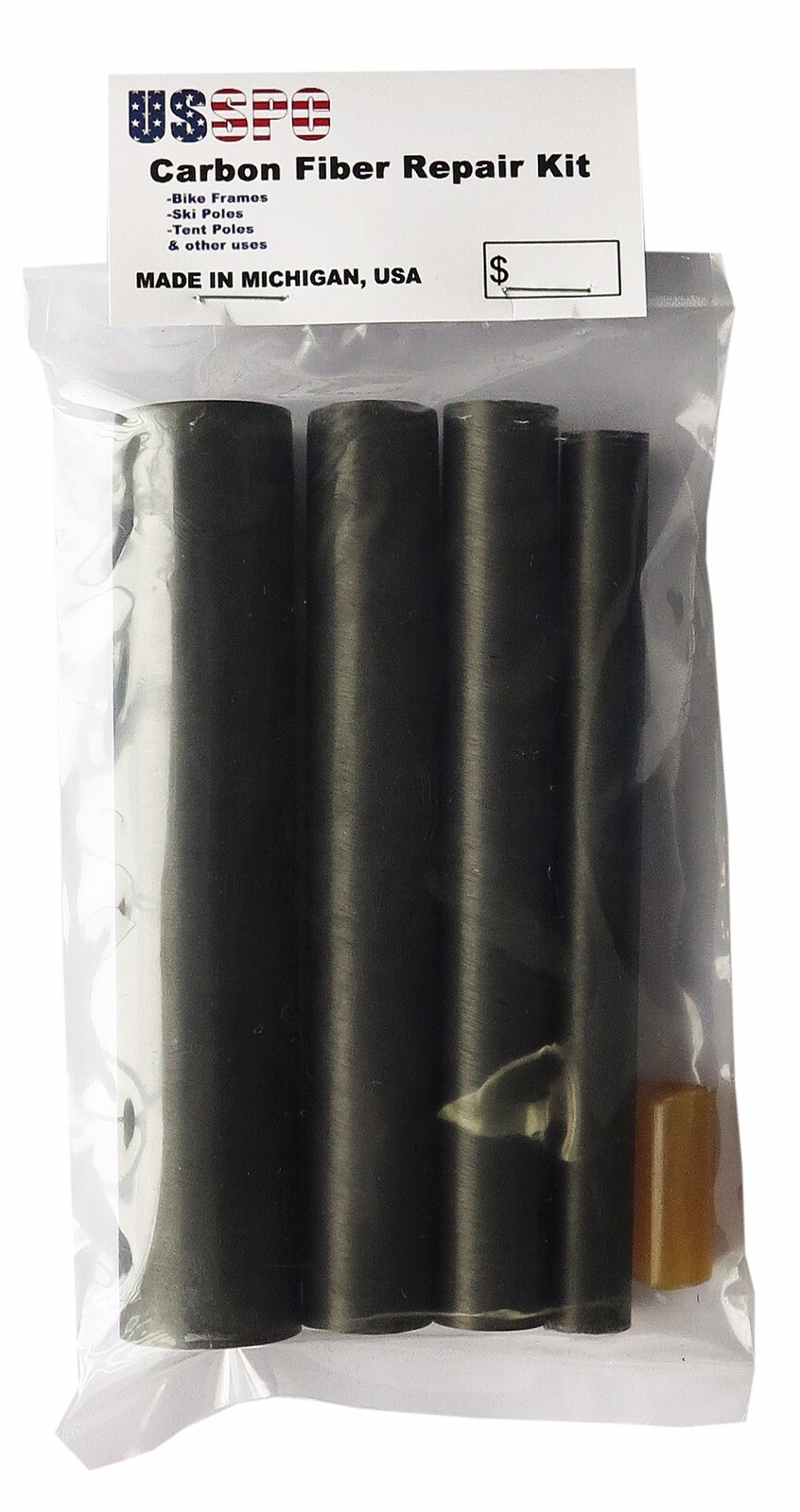 Carbon Fiber Repair Kit Cured Tubes Easy and Ready to Use. 4