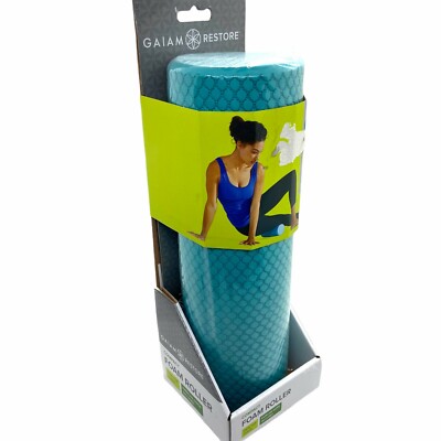 Gaiam Foam Roller Restore Aqua Relieve Stress Muscle Tightness Comfort Compact