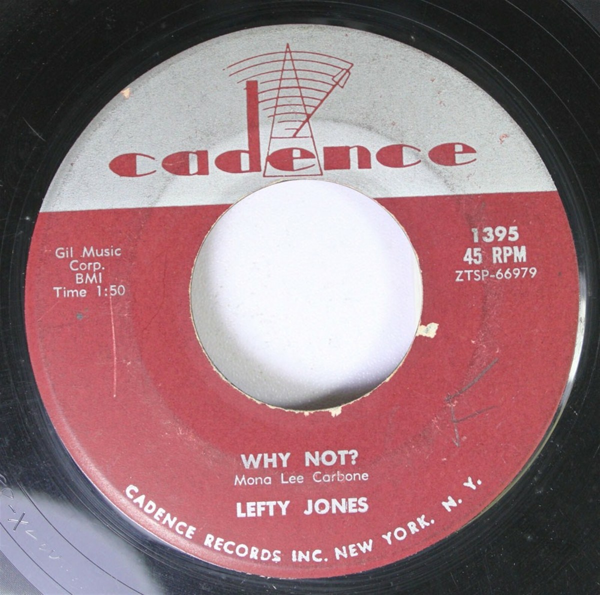 50'S/60'S 45 Lefty Jones - Tennessee Molly / Why Not? On Cadence