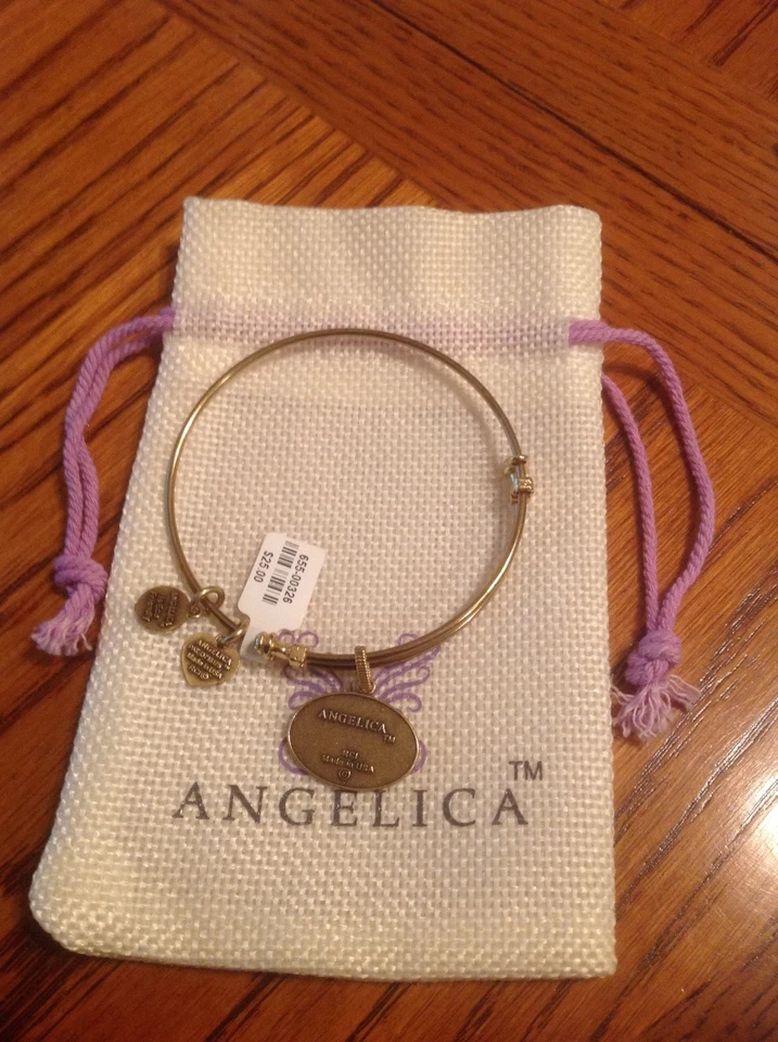 Brazalete Angélica "Tono Dorado" Cantante Acabado Amarillo Latón Expandible Nuevo con Etiquetas Foto 2 de 2