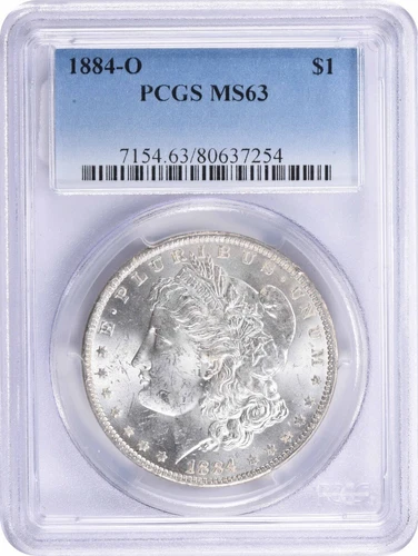 1884-O Morgan Silver Dollar MS63 PCGS