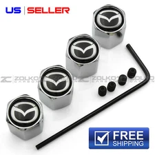 ANTI THEFT VALVE STEM CAPS WHEEL CHROME TIRE - US SELLER 