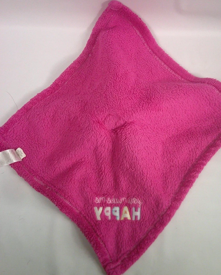 Manta de seguridad Cutie Pie Monkey Lovey rosa oscuro You Make Me Happy 15x15 Foto 3 de 4