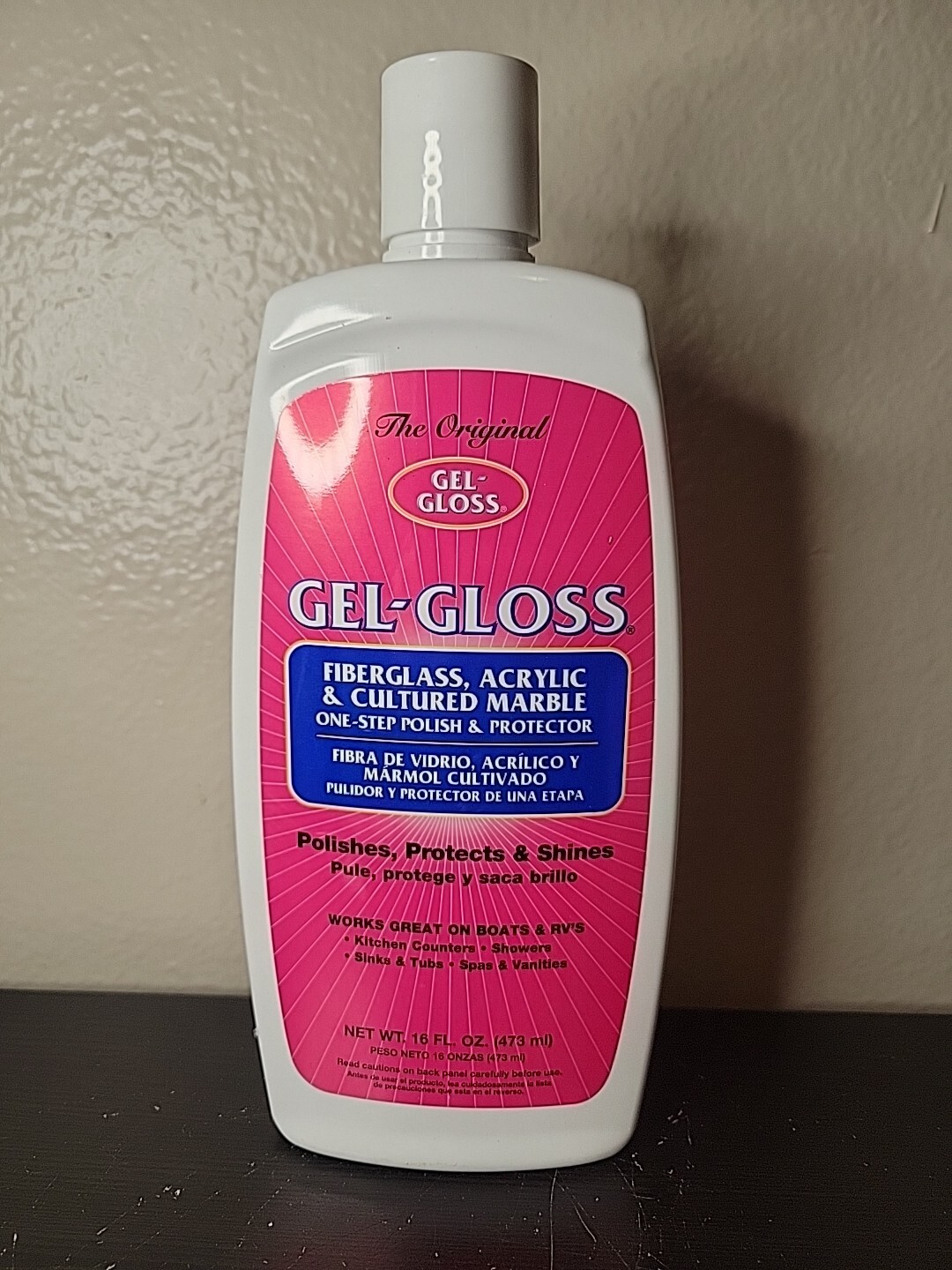 Gel Gloss Polish And Protector RV 16 Oz for Fiberglass, Acrylic, Tile, Marble
