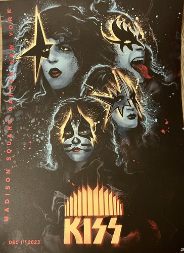 KISS POSTER MSG NYC 12/1/2023 END OF THE ROAD FINAL SHOWS PRINT #203/1000 - Picture 3 of 7
