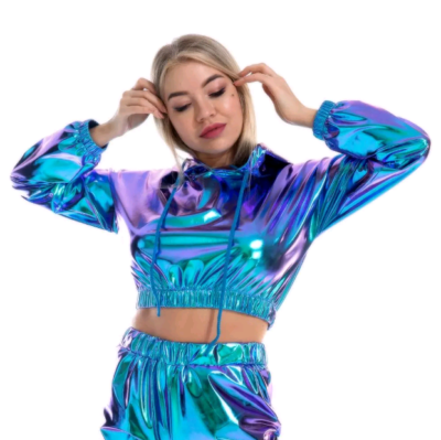 hooded crop top rave