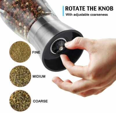2PCS Adjustable Salt And Pepper Grinder Set - Manual Mills With Ceramic Core, Customizable Coarseness - View #12