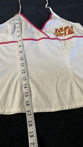 Vintage Y2K Maui Girl Halter Top Surf Coconut Girl 90s Skate Hibiscus Hawaiian - Picture 11 of 18