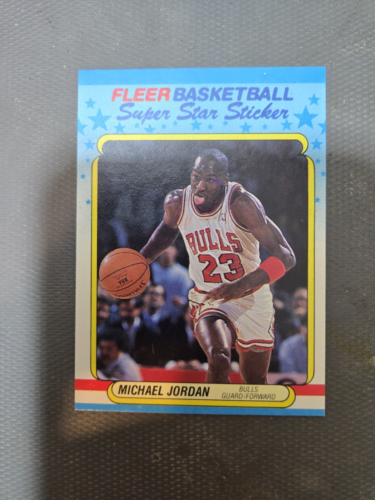 Michael Jordan 1988 Fleer Super Star Sticker #7 Chicago Bulls 