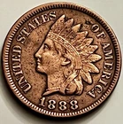 1888 Indian Head Cent VG Details Strong Portrait Sharp Reverse 37.5M JC1761