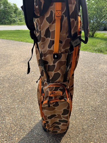 PING HOOFER LITE STAND GOLF BAG, DUCK CAMO/USA 4 WAY PING GOLF 2023 - Picture 3 of 12