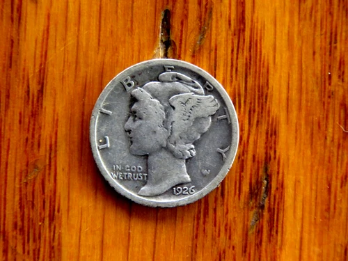 Semi Key Date 1926-S Mercury Silver Dime Fine Condition B26