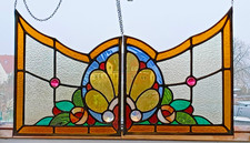 Bleiverglasung 2 St. Fensterbild Sichtblende Brisevue original Jugendstil