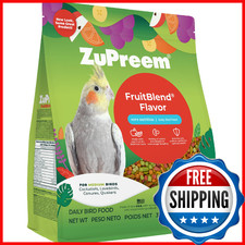 ZuPreem FruitBlend Bird Pellets: Cockatiel, Lovebird, Conure Food M, 2 lbs 