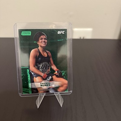 Topps 2020 Topps UFC Amanda Nunes Stadium ID Green Parallel #14 /299