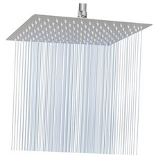 Extra Large Rain Shower Head - High Flow 16 12 Inch Rectangle Brushed Nickel