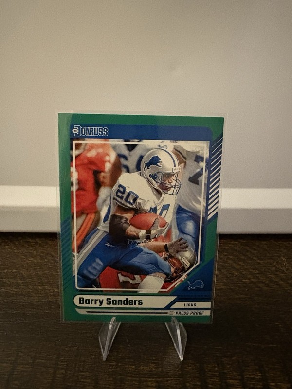 2024 Panini Donruss - Barry Sanders #266 Press Proof Green