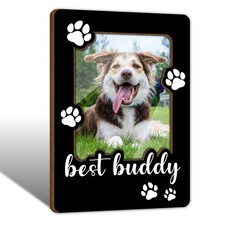 Best Buddy Dog Lover Gifts Pet Paws Picture Frame With Magnet, Magnetic Photo...