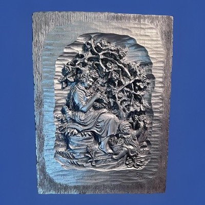 Frieling Zinn Germany Pewter Wall Art Relief Handarbeit VTG 9.5  Plaque Decor