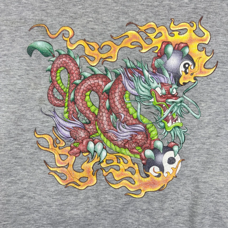 DE COLECCIÓN JNCO JEANS Sudadera con Capucha Para Hombres L Gris Dragón Gráfico Pullover Skate Grunge Y2K Años 90 Foto 2 de 4