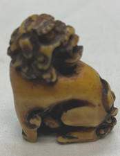 Netsuke Foo Dog, Shishi Lion Dog,  Sitting Ca...