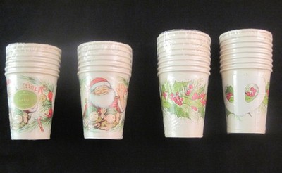 28 Vintage Hallmark Holiday 9 oz Hot-Cold Cups Double Handles Sealed Unused
