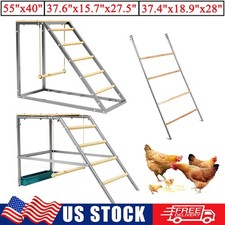 Chicken Perch Ladder for Coops Large Chicken Roosting Bar for Backyard Poultry