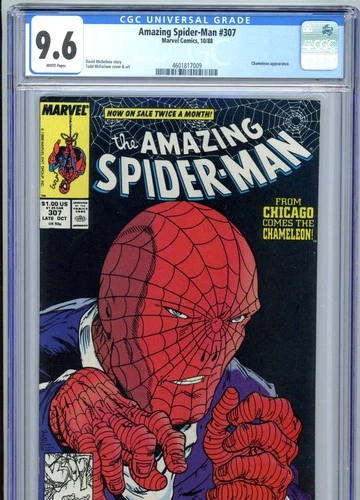 Amazing Spider-Man #307 CGC 9.6 White Pages McFarlane Art Marvel Comics 1988