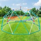 Hapfan 10ft Climbing Dome with Hammock Cargo Net Jungle Gym Outdoor Monkey Bars