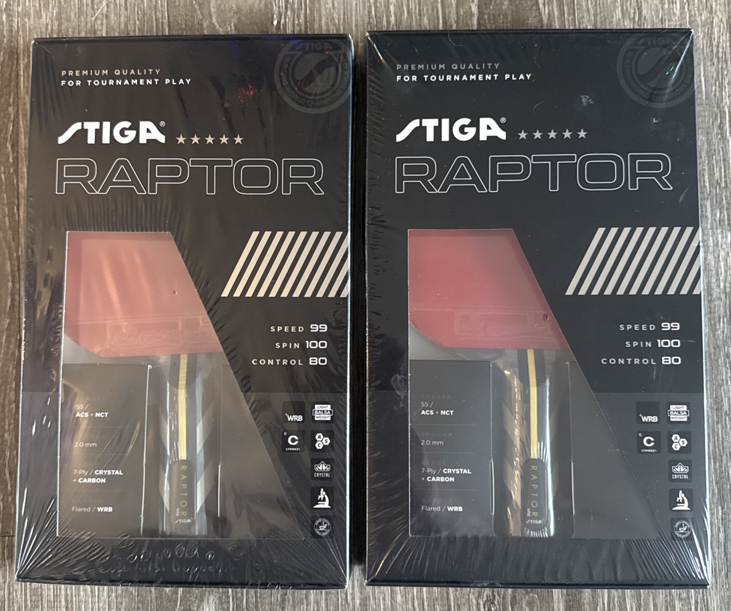 Stiga Raptor Premium Qualität Tischtennis Paddel! Factory Sealed, Neu. Kostenloser Versand!