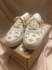 Soludos Women’s Size 9 Woven Lace-Up Ivory Marin Embroidered Sneaker New in Box