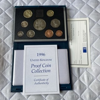 1996 United Kingdom Royal Mint Proof Coin Collection 9 Coin Set (£2 Euro 96 & £5