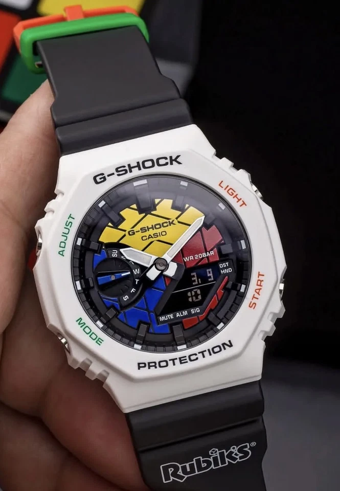 Rare Casio G Shock x rubik’s Ltd edition Retro watch promaster Moonswatch sport  - Image 2 of 4