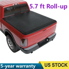 5.7 Ft Soft Roll Up Truck Bed Tonneau Cover fit for 2009-2024 Dodge Ram 1500