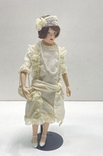 Collectible Doll 1920s Flapper Style Ivory Porcelain Fabric American Girl