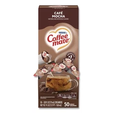 Coffee-Mate Liquid Coffee Creamer, Cafe Mocha, 0.38 Oz Mini Cups, 50/box New