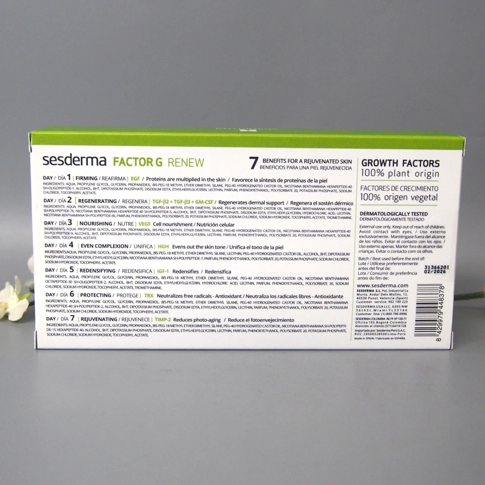 Sesderma FACTOR G RENEW Ampoules 7 x 15ml / 0.05oz - Imagem 3 de 4
