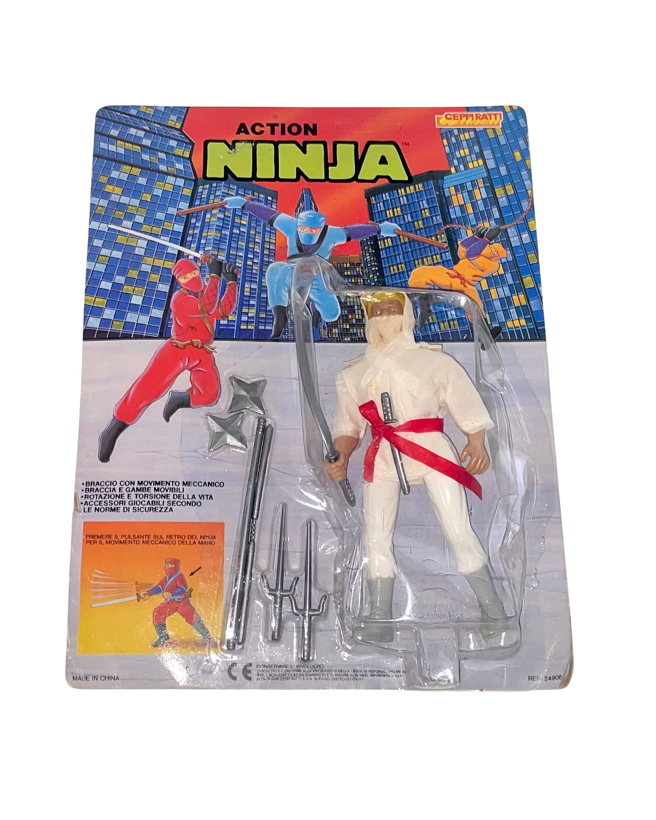 Action Ninja White Ninja '80 Bootleg Ko Fantasy World Karate Vintage Figure Moc