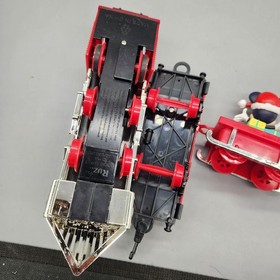 Disney Mickey Mouse Christmas Train 3pc Engine Gondola Sled Red Toy Holiday