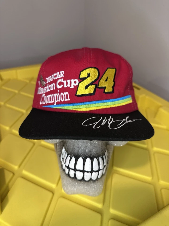 Vintage 1995 Nascar Winston Cup Champion Jeff Gordon #24 Snapback Hat USA Eagle - Image 2 of 4