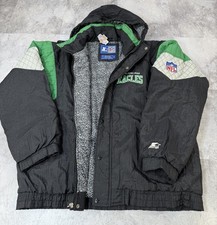 Vintage 90s Philadelphia Eagles NFL Starter Jacket Coat Kelly Green Black Men XL