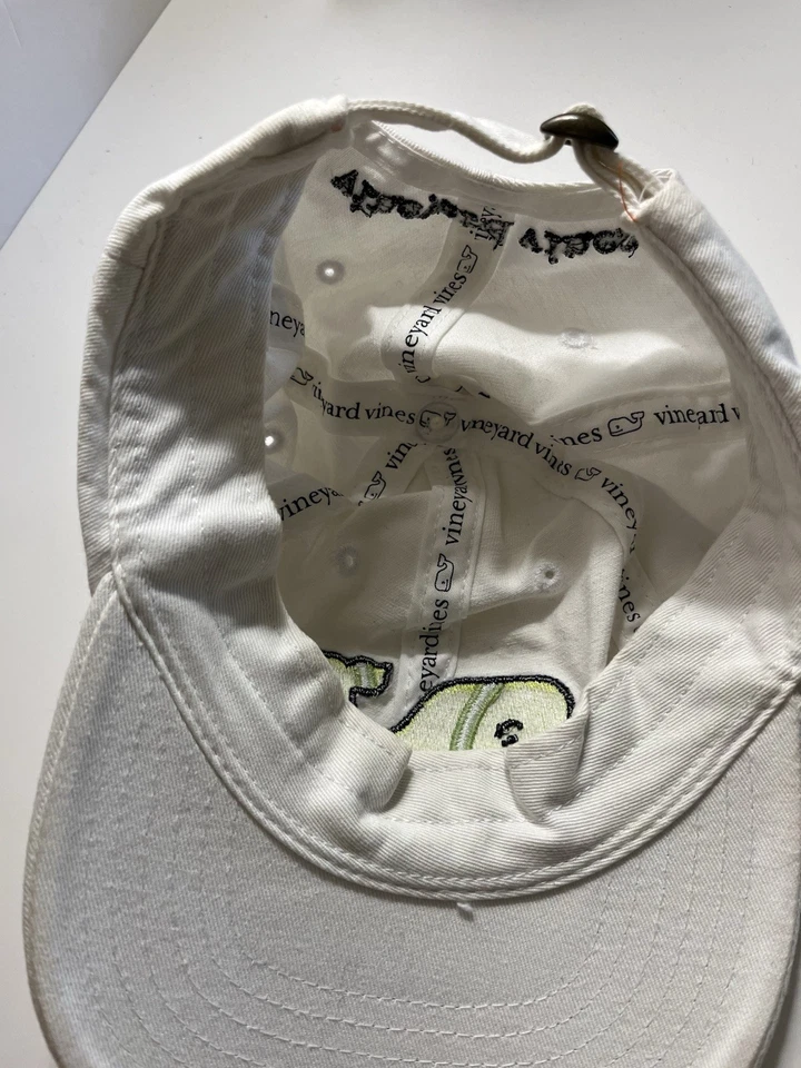 Vineyard Vines Whale LOGO Blanco Gorra de Béisbol Gorra Ajustable Jóvenes Niños Foto 3 de 3