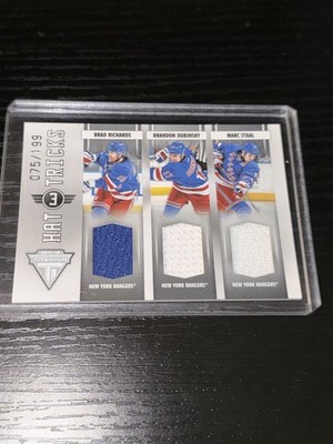 Panini 3-patch Hockey Card BRAD RICHARDS BRANDON DUBINSKY MARC STAAL /199