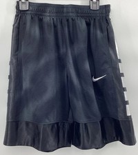 NEW Kids Size Medium Nike Dri-Fit Elite Black Basketball Shorts White Youth NWT