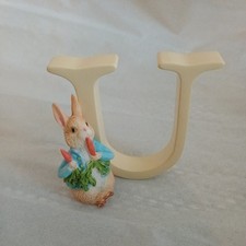 Beatrix Potter Peter Rabbit with Radishes alphabet figurine letter U