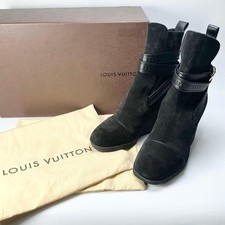 Stivali corti Louis Vuitton neri scamosciati taglia 36 US circa 5 da donna