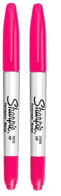 Sharpie Permanentmarker Twin Tip Fein & Ultra Fein Hellrosa 2er-Pack