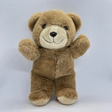 VTG 1986 From the World of Smile International Inc Brown Teddy Bear Plush 11 In.